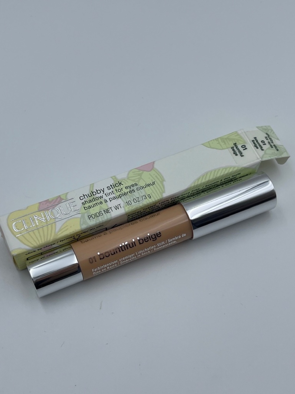 NIB NEW RARE Clinique Chubby Stick Shadow Tint Eyes 01 Bountiful Beige Eyeshadow